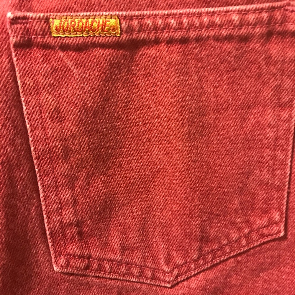 Vintage Red Jordache High Waisted Mom Jean Shorts